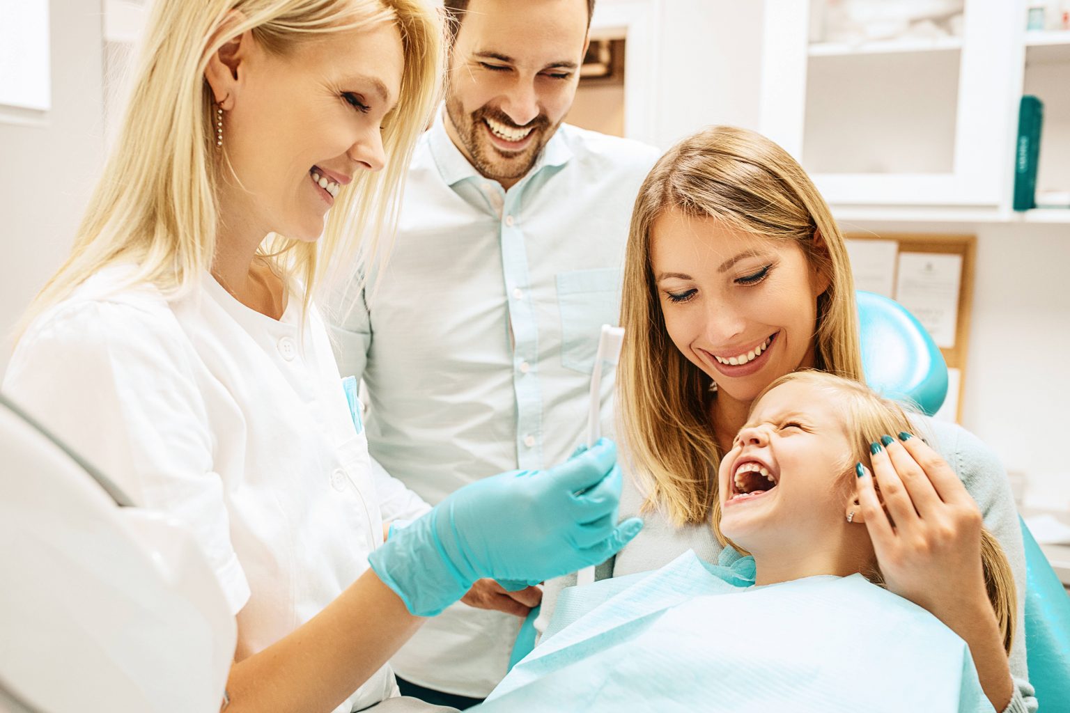 family at dentist